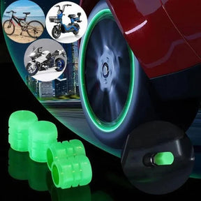 GlowCaps™ | Glowing Tire Valve Caps (Pack of 4)